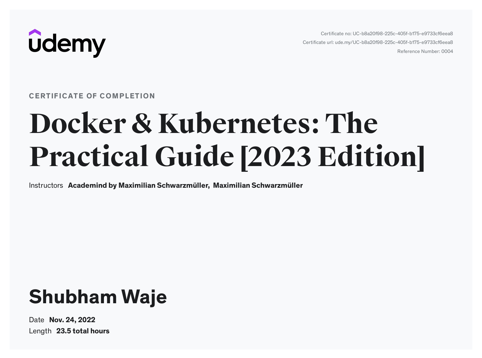 Docker & Kubernetes: The Practical Guide